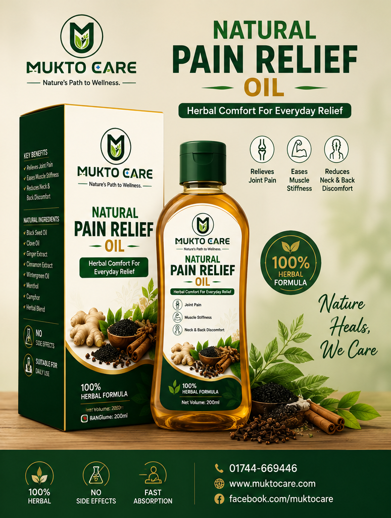 Mukto Care Natural Pain Relif Oil 200 ml - Image 3